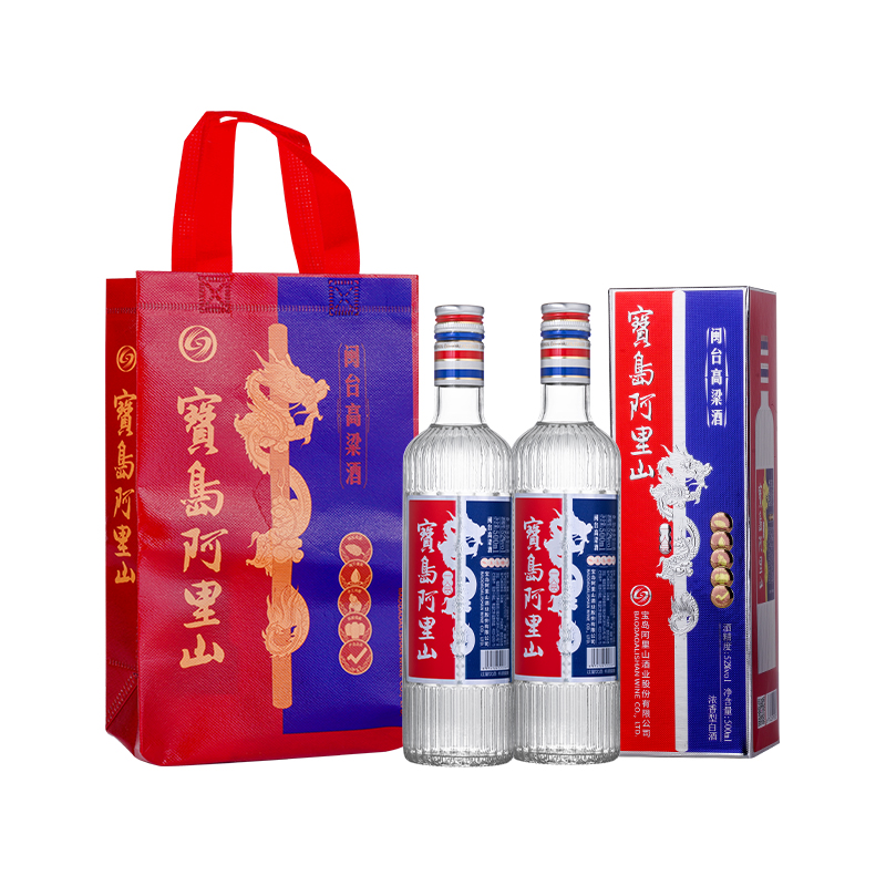 宝岛阿里山闽台高粱酒52度浓香型白酒500ml/瓶纯粮食口粮盒装送礼