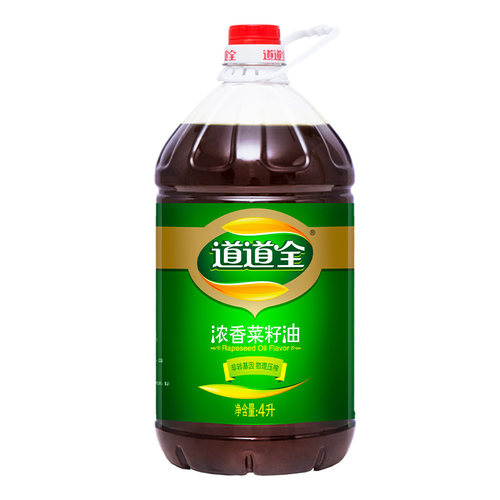 道道全浓香菜籽油4L非转基因物理压榨食用油家庭装口味香浓菜油 - 图1