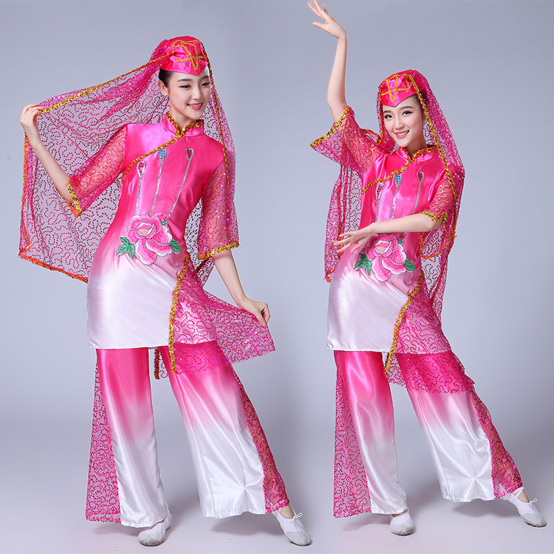 新款回族舞蹈演出服装女成人元旦 达雅芃民族服装/舞台装