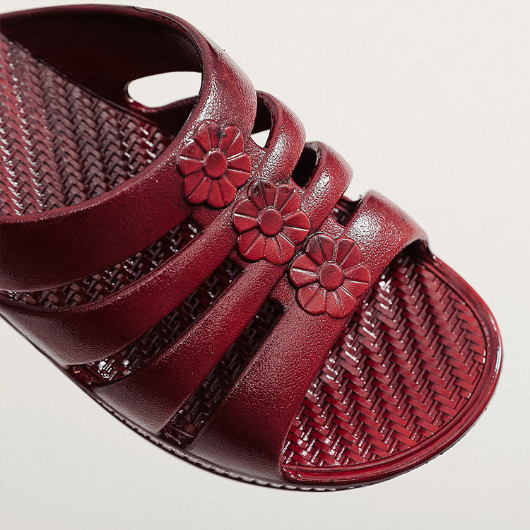 妈妈拖鞋女中老人塑胶防滑洗澡浴室夏家居软底奶奶老式平底拖鞋油,淘宝优惠券,粉丝福利购,淘宝优惠卷