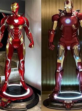 漫威钢铁侠比全身大型玻璃钢雕塑客厅装饰豪华版落地大摆件
