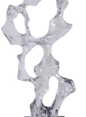 客厅玄关抽象雕塑摆件透明树脂工艺品酒店前台样板间装置艺术品