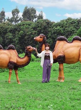 售楼部户外仿真大象雕塑景区庭院草坪商场门口河马骆驼动物大摆件