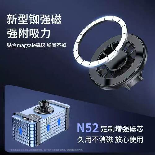 车载手机支架磁吸头出风口支架magsafe强磁汽车手机支架磁铁吸盘 - 图0