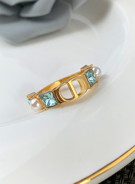 奥米迪奥方钻珍珠戒指2022年春夏