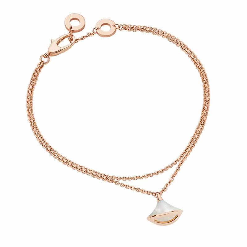 奥米迪奥白贝母红玉髓扇形新款耳钉 aomidior耳钉