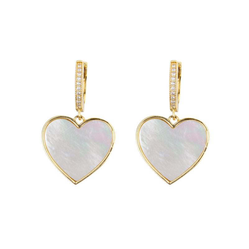 奥米迪奥珍珠贝壳爱心女网红耳环 aomidior耳环