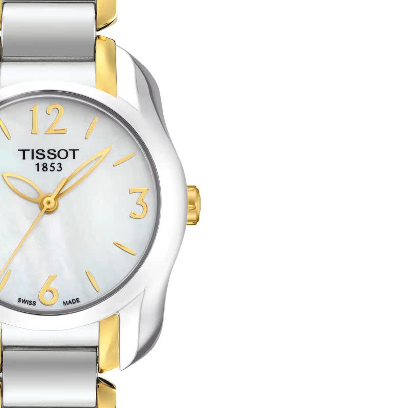 Tissot天梭T-LADY系列石英女士手表钢带腕表T023.210.22.117.00