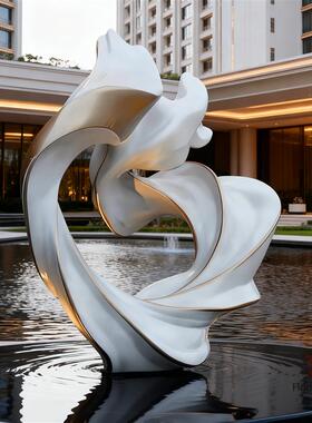 大型不锈钢人物雕塑室内外金属艺术摆件抽象潮玩景观