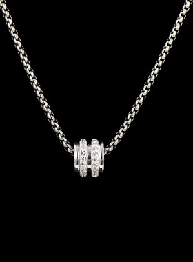 钛钢满钻吊坠遇水不掉色