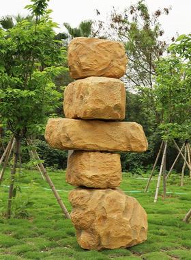 花园草地井盖庭院影视造景空心玻璃纤维彷真户外假石头装饰道具摆