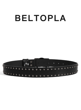 BELTOPLA原创骷髅设计感黑色皮带