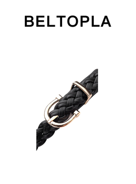 BELTOPLA复古藤编细腰带简约百搭