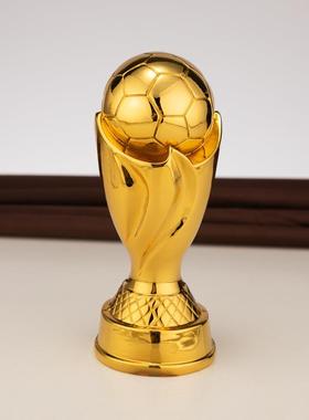 小号电镀足球奖杯 树脂工艺品体育球迷用品 学校企业运动会奖杯