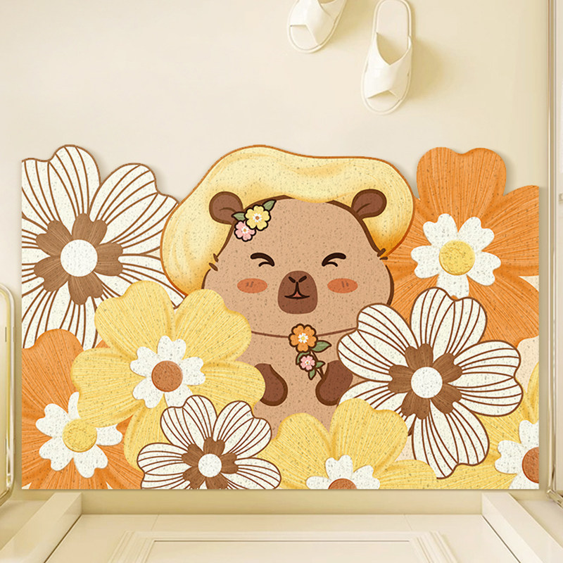 花卉丝圈地垫入户门垫进门垫门口蹭土地毯入门户清新垫可裁剪地毯,淘宝优惠券,粉丝福利购,淘宝优惠卷