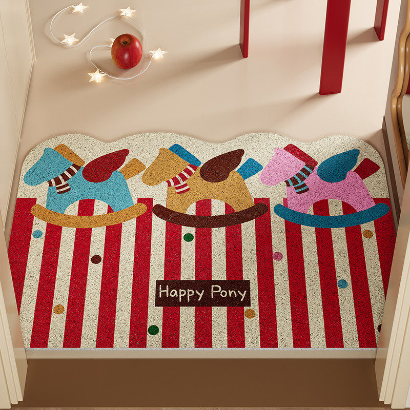 红色马年入户门地垫新年2026新款丝圈可裁剪蹭土家用门口进门脚垫,淘宝优惠券,粉丝福利购,淘宝优惠卷