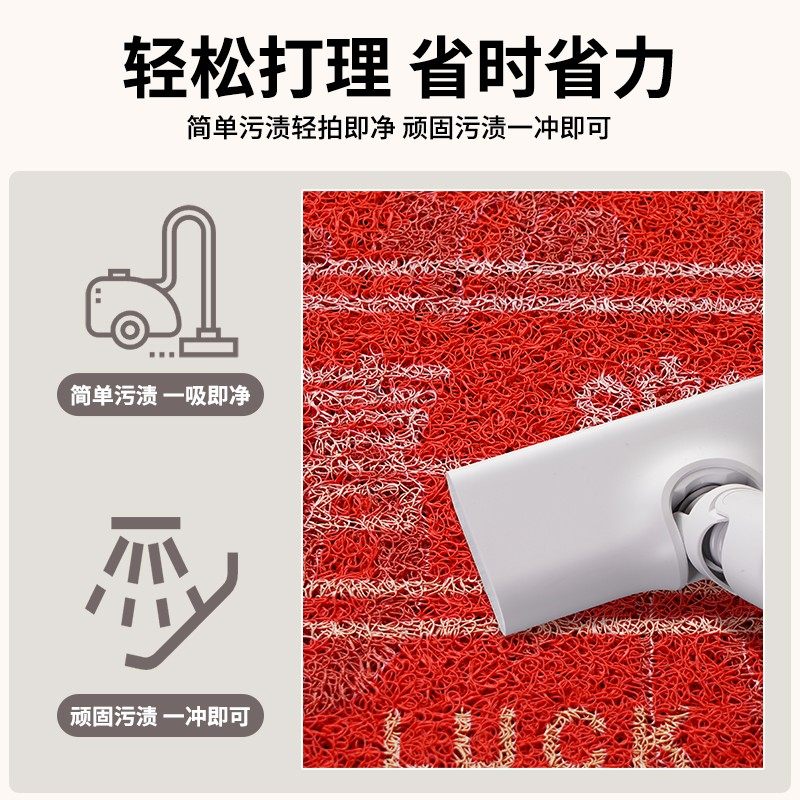 红色喜庆入户门地垫丝圈卡通pvc进门口脚垫子家用2025新26款地毯,淘宝优惠券,粉丝福利购,淘宝优惠卷