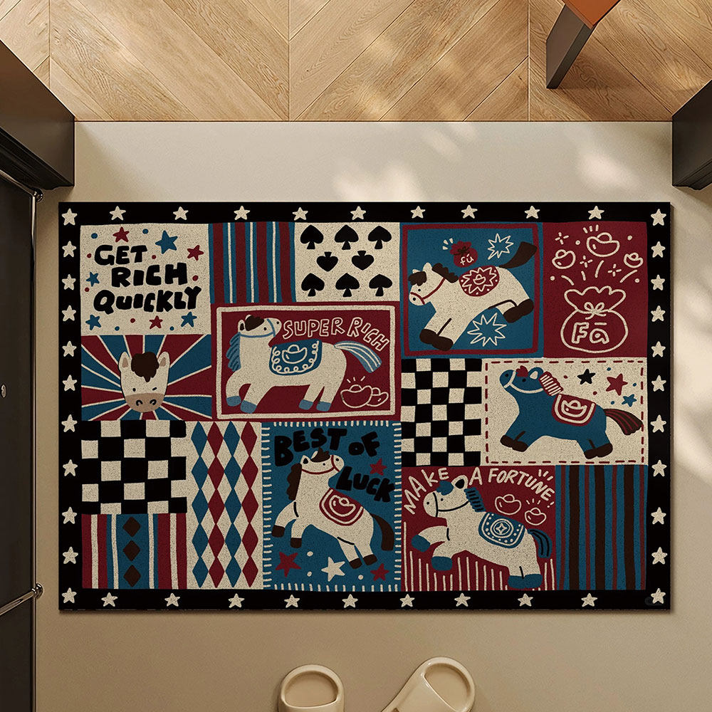 马年入户门地垫进门玄关换鞋脚垫除尘耐脏防滑地毯2025新款门垫子,淘宝优惠券,粉丝福利购,淘宝优惠卷