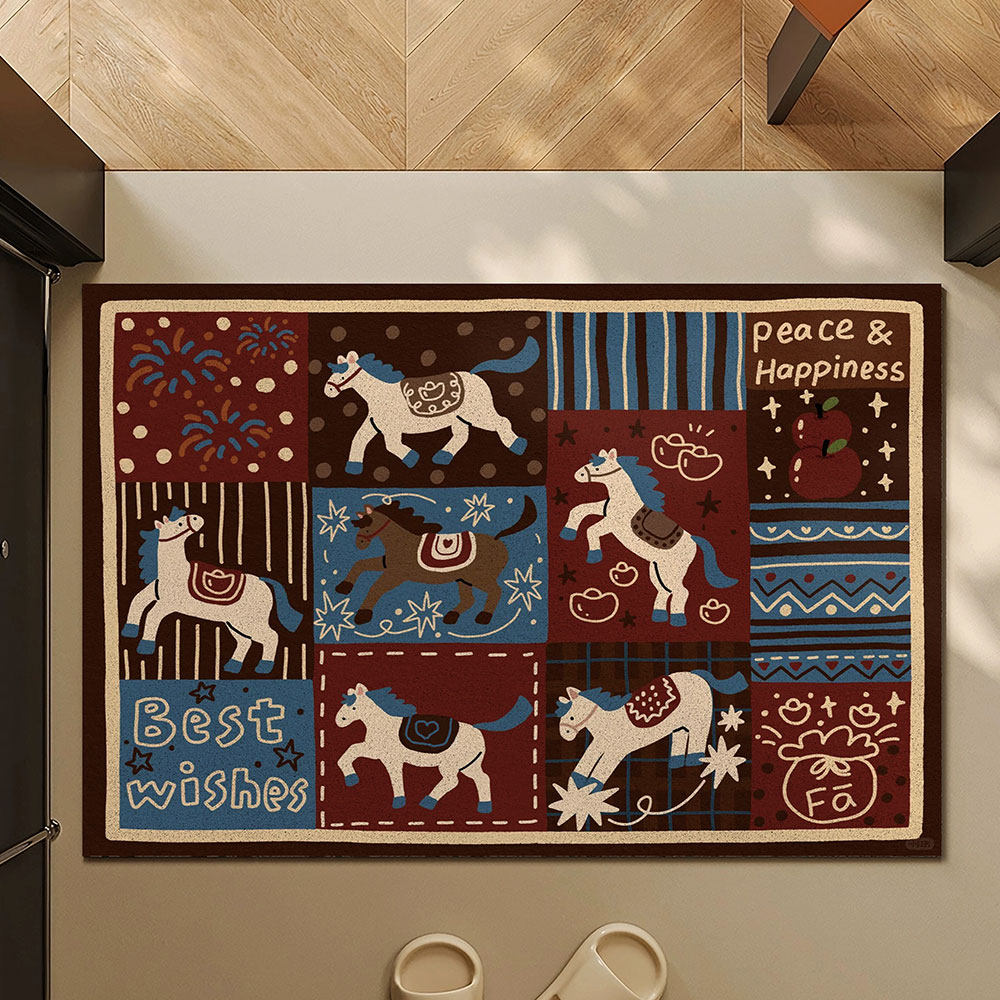 马年入户门地垫进门玄关换鞋脚垫除尘耐脏防滑地毯2025新款门垫子,淘宝优惠券,粉丝福利购,淘宝优惠卷
