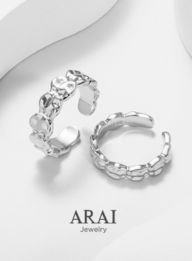 ARAI男女999足银欧美戒指
