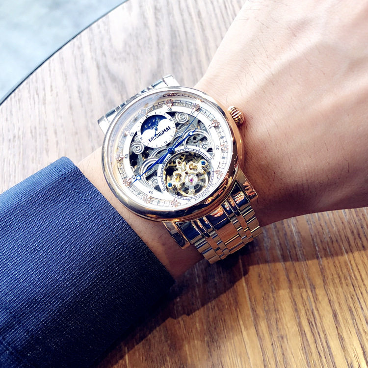 2022新款正品多功能男士镂空机械表 光迈国产腕表