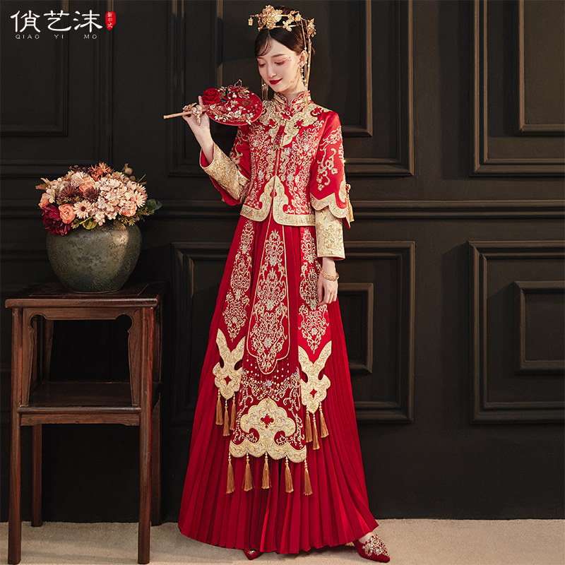 秀禾服新娘2021年新款结婚礼服婚纱 俏艺沫旗袍