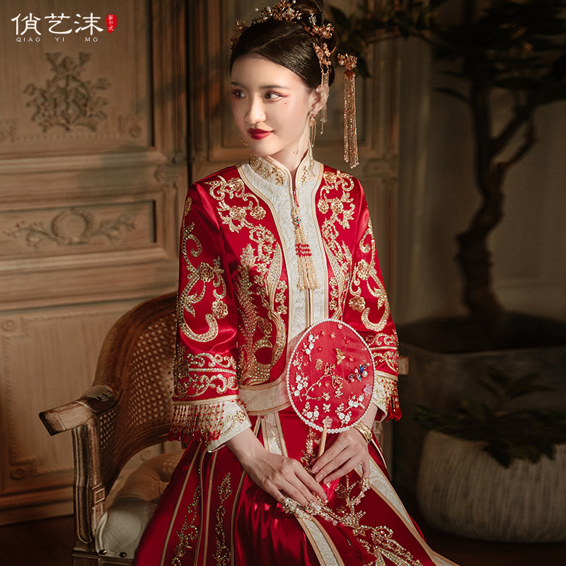 秀禾服2020新款秋冬结婚显瘦龙凤褂 俏艺沫旗袍