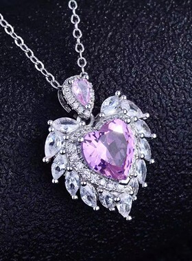 正品莫桑钻s925纯银天使之翼项链