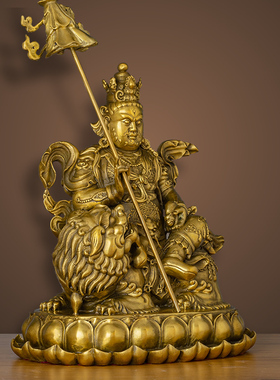 台湾祥狮全纯铜密宗财宝天王佛像