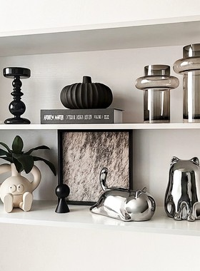 轻奢风玄关可爱陶瓷花瓶