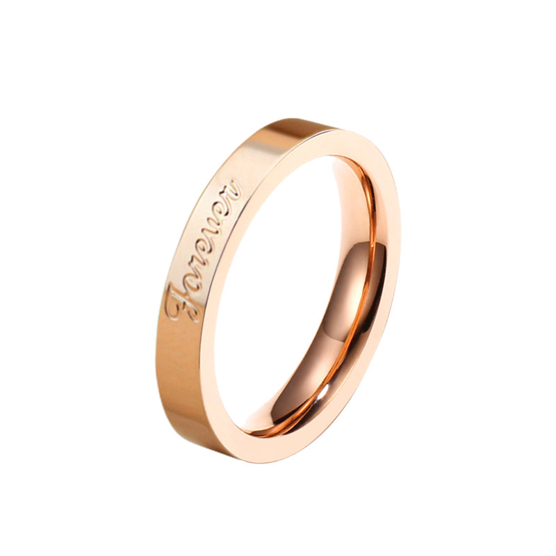 日式轻奢网红简约18k玫瑰金食对戒 梓妍戒指/指环