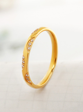 日式轻奢小钻戒指时尚insins潮