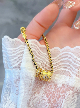 中古黑金编织小蛮腰手链