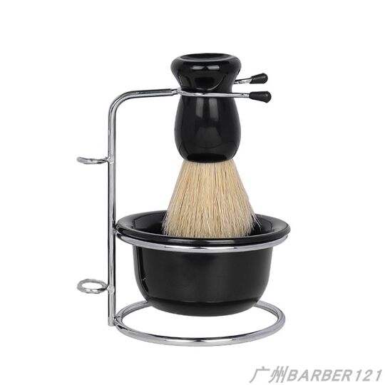 Old-fashioned razor for beard shaving and foam beating for men