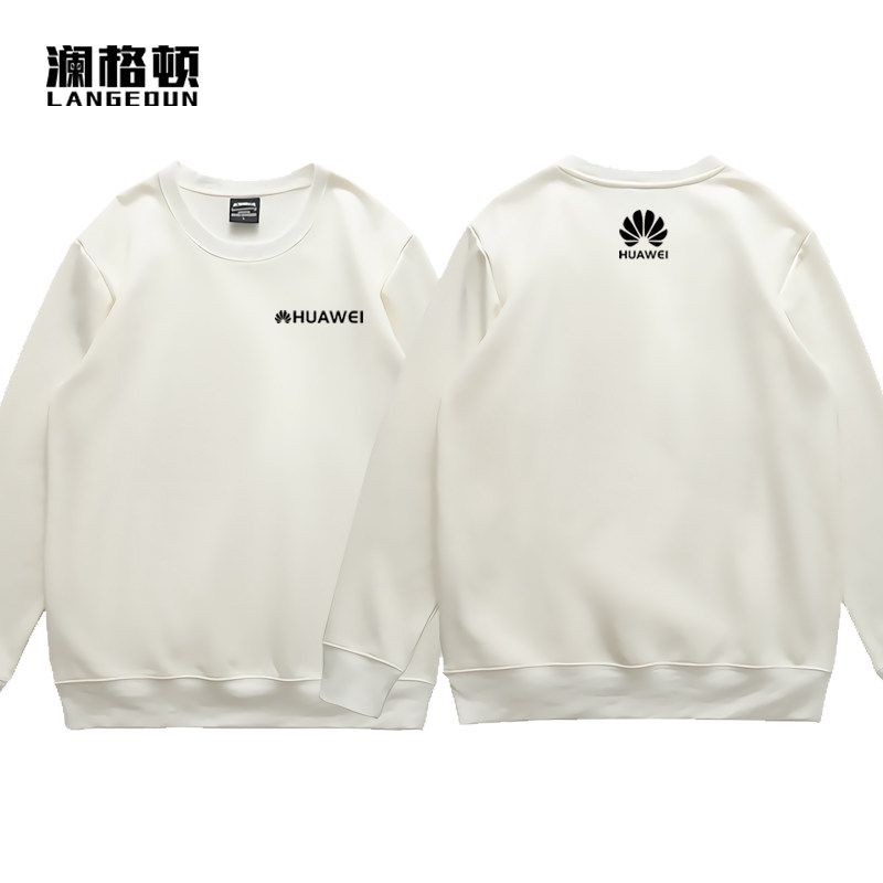 华为专卖店圆领男女工作服定制卫衣 澜格顿卫衣