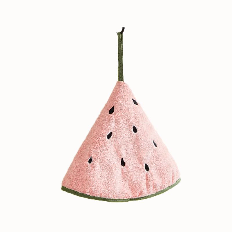 创意厨房擦手布吸水不掉毛卫生间可爱水果儿童手帕可挂式毛巾抹布 - 图3