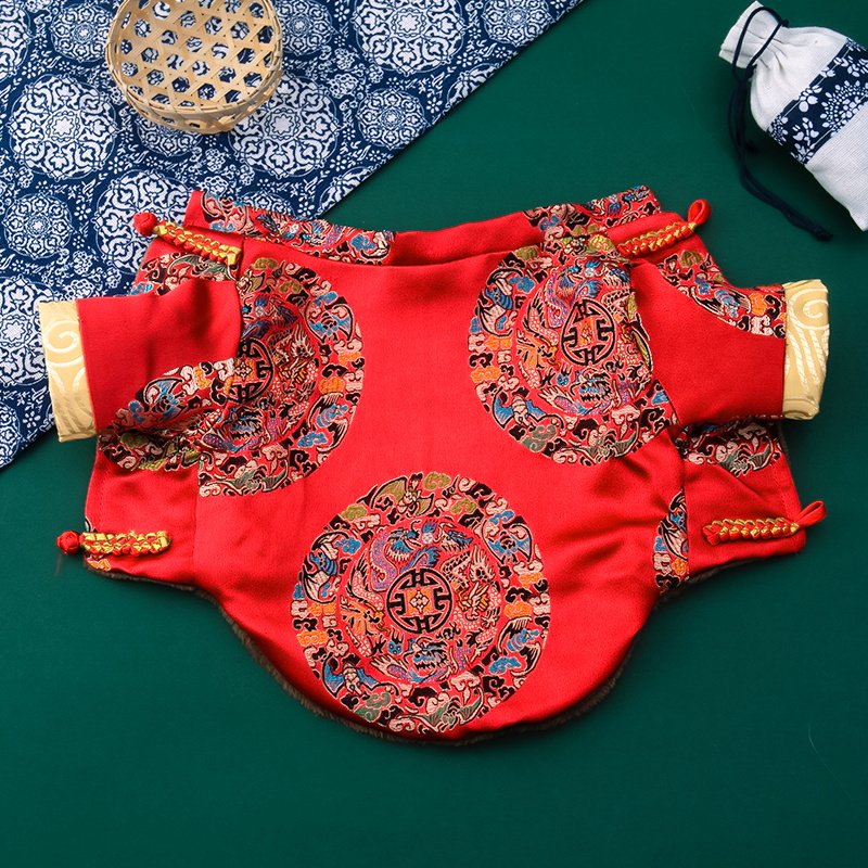 狗狗衣服秋冬款保暖盘扣唐装小型犬比熊泰迪博美宠物新年国风服饰,淘宝优惠券,粉丝福利购,淘宝优惠卷