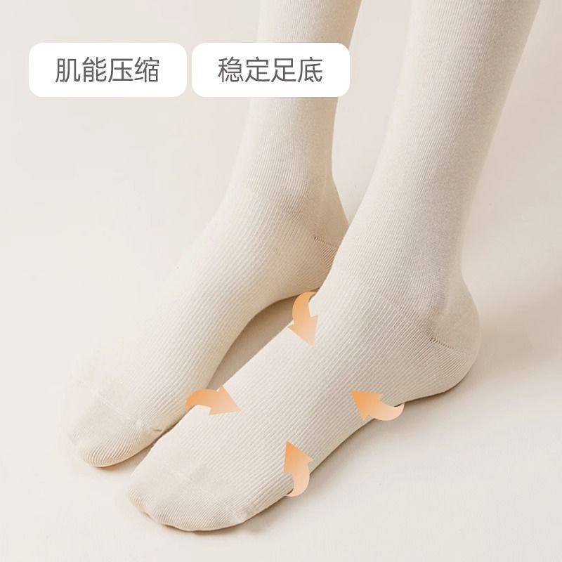 高级感罗纹过膝袜护膝防滑美腿长筒袜女显瘦高弹微压JK大腿袜加长,淘宝优惠券,粉丝福利购,淘宝优惠卷