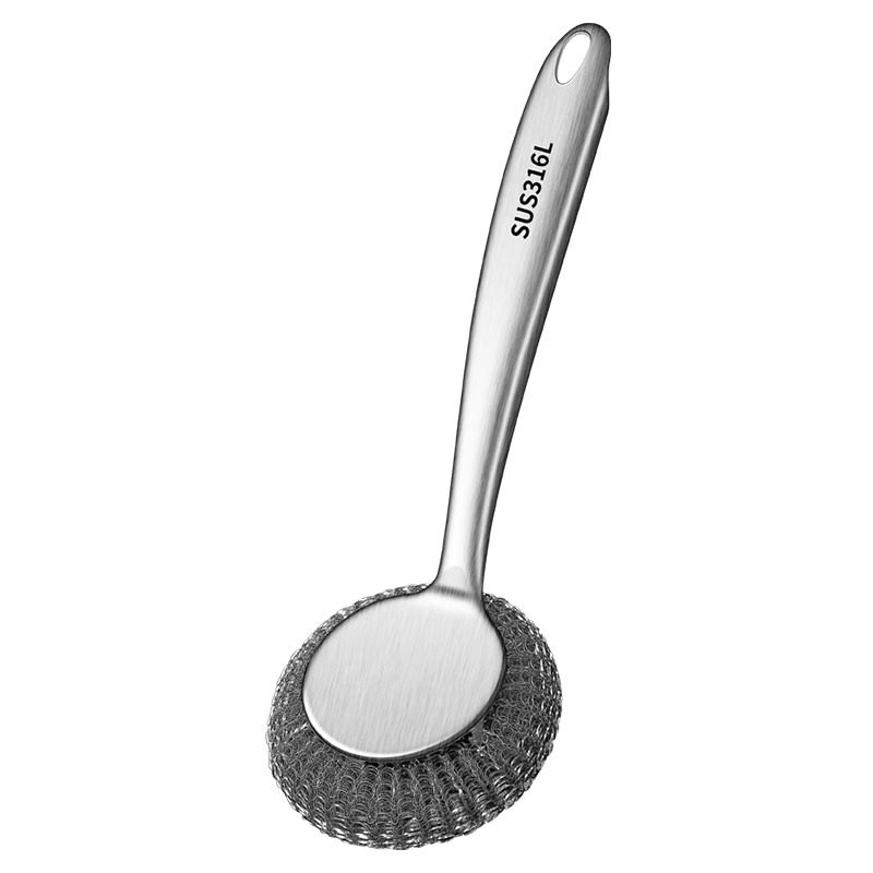 不锈钢锅刷厨房专用洗锅钢丝球刷长柄洗碗清洁刷子刷锅神器不掉丝,淘宝优惠券,粉丝福利购,淘宝优惠卷