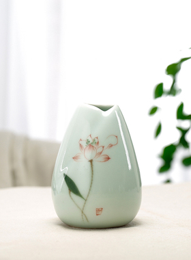 陶瓷手绘水培绿萝插花工艺摆件