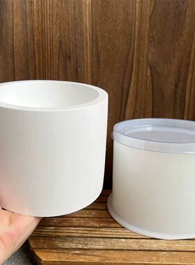 13cm圆形水泥花盆矽胶模具 DIY蜡烛杯容器自制混凝土花盆硅胶模具