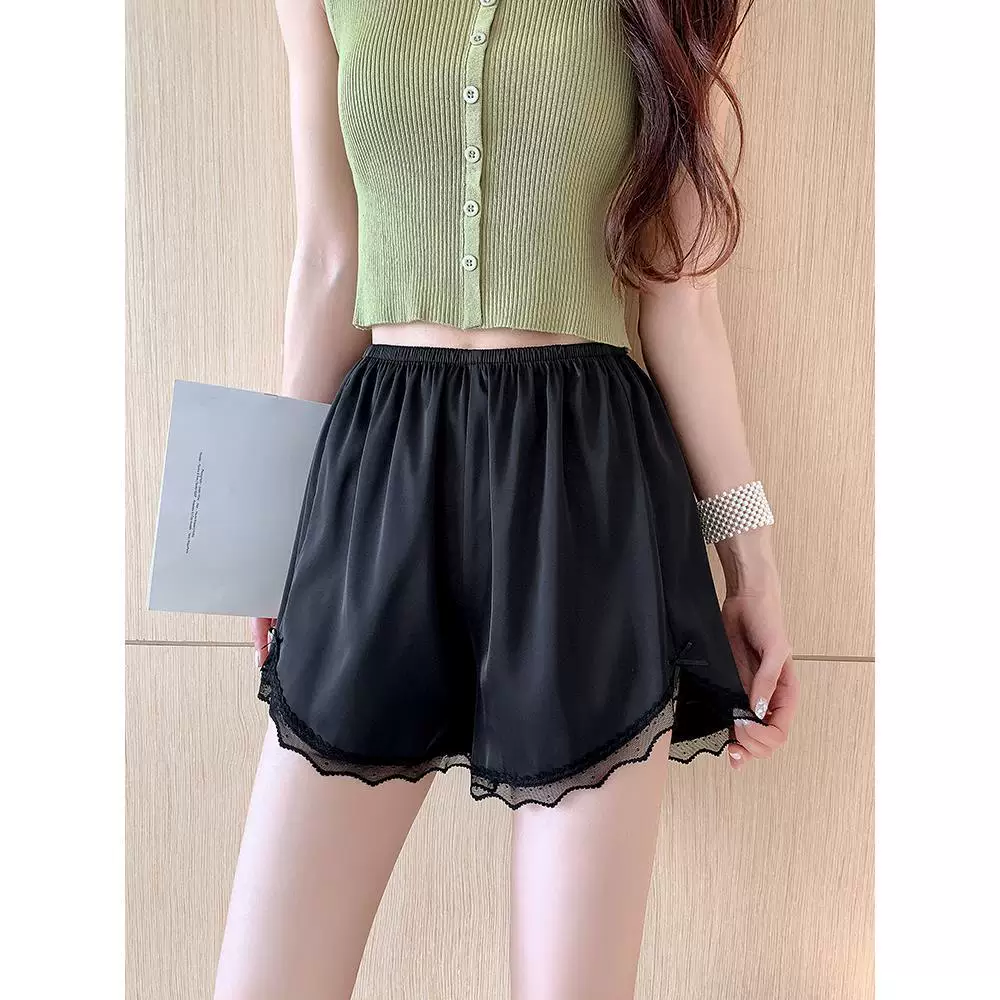 Silk safe trousers, white protective underware, leggings, summer thin shorts