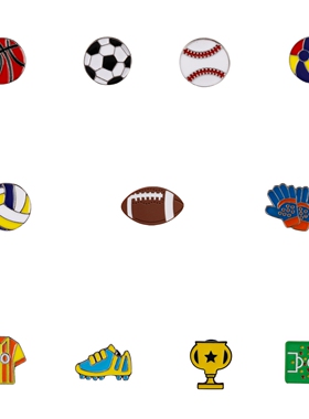 跨境热销球类吊坠项链多款组合