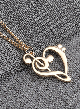 创意新款热卖音乐风音符新品流行简约时尚百搭长款女士合金毛衣链