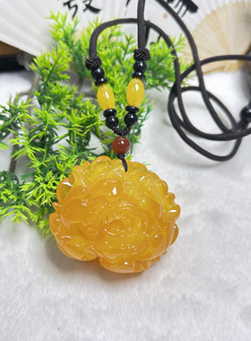 天然原矿新蜜牡丹花素绳款吊坠毛衣吊坠