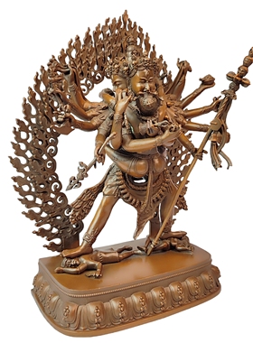 胜乐金刚30cm中正造像铜摆件