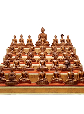 三十五佛一套中正造像红铜摆件