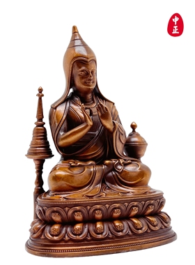 阿底峡尊者10cm中正造像摆件