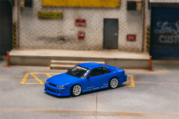 Tarmac Works 1:64 VERTEX Nissan Silvia S13 蓝色 合金汽车模型 - 图2