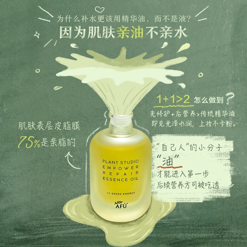 阿芙11植研赋能护肤美肤油紧致籽油 阿芙金妆液态精华